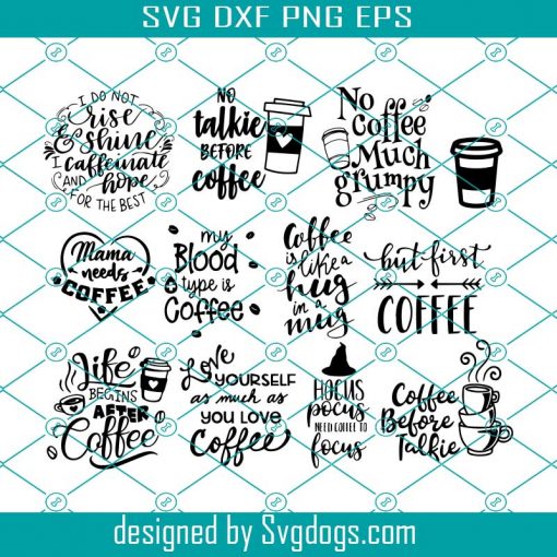 Coffee Bundle Svg, Love Iced Coffee Svg, Mug Svg, Quotes Svg