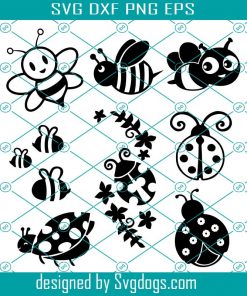 Ladybug Bundle Svg, Bumblebee SVG, Cricut, Cartoon Bee svg, Bee svg, Digital File
