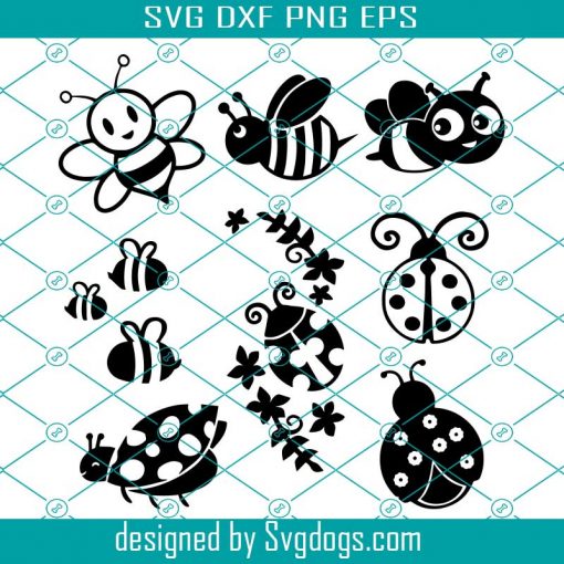 Ladybug Bundle Svg, Bumblebee SVG, Cricut, Cartoon Bee svg, Bee svg, Digital File