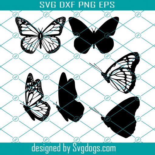 Layered Butterfly Bundle Cricut SVG Files, Butterflies, Starbucks Cup, T-shirt Vinyl, Stickers