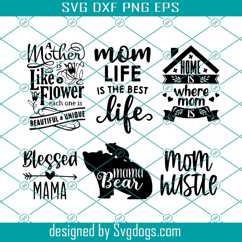 Mom Quote svg Wife Mom Boss svg dxf Mom svg Mom Life svg Momlife svg Mama Cross svg png instant download Blessed Mama SVG Mama SVG