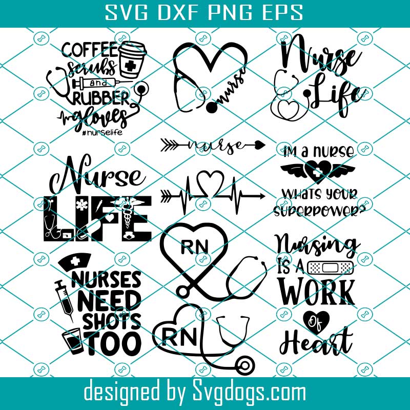 Nurse Life SVG, Scrubs SVG, Superpower SVG, Registered nurse SVG, Stethoscope SVG
