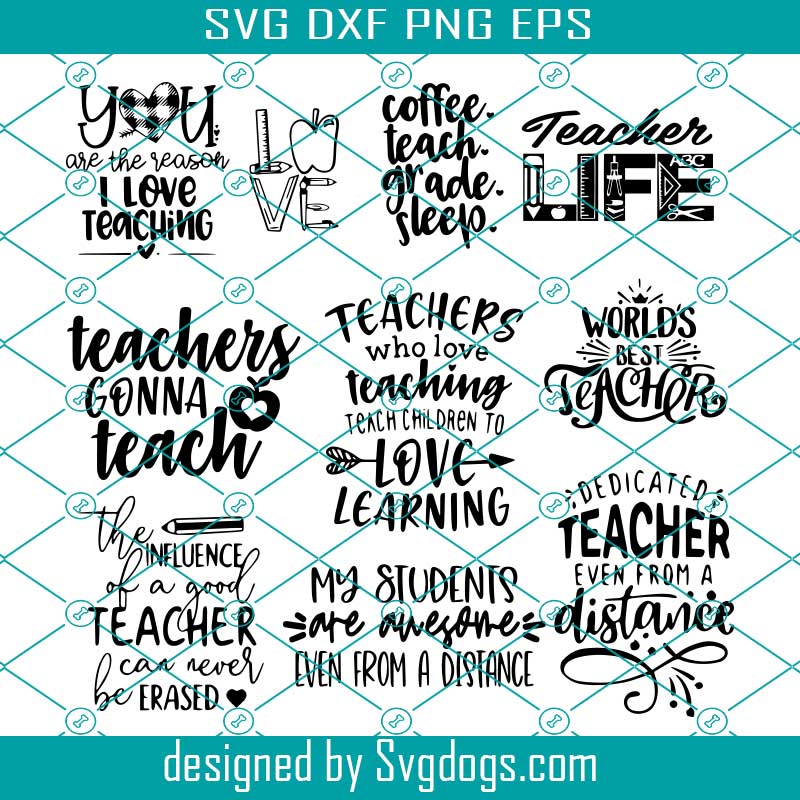 Teacher Svg Bundle Quarantine Back To School Distant Learning Cricut Digital Svgdogs