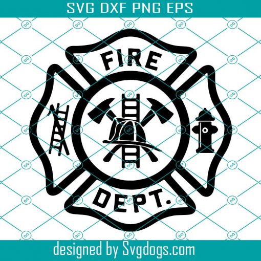 Fire Dept SVG,Fire Dept Png, Fire Svg, Dept SVG, Fire department svg, fire dept svg, maltese cross svg, firefighter svg, Sillhouette, cricut, clipart cut files