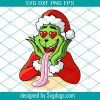 Grinch Hand Mistlestoned Svg, Christmas Svg, Xmas Svg, Merry Christmas Grinch Svg, Weed Leaf Svg