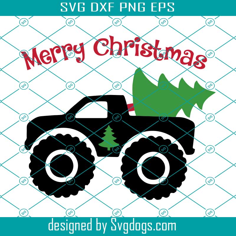 Download Boys Christmas Svg File Christmas Truck Svg Cut File Monster Truck Svg Cricut Silhouette Christmas Merry Christmas Svg Files For Shirts Svgdogs