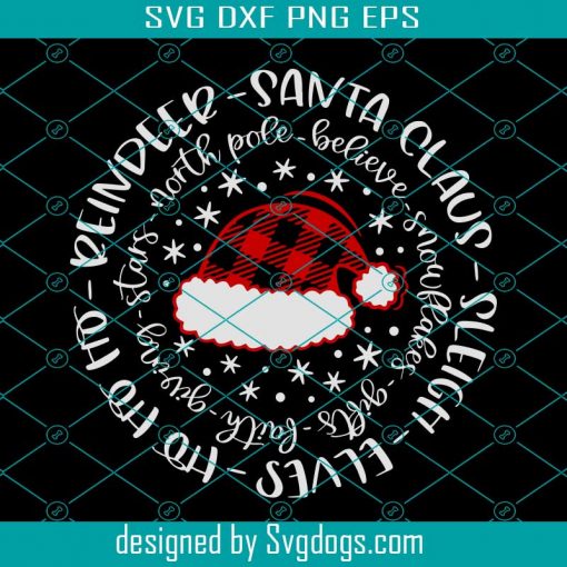 Buffalo Plaid Santa Claus Hat Svg, Santa Hat Svg, Christmas Svg, Merry Christmas Svg