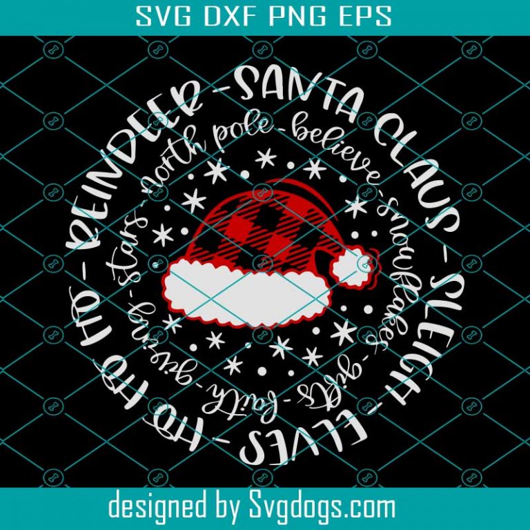 Buffalo Plaid Santa Claus Hat Svg, Santa Hat Svg, Christmas Svg, Merry