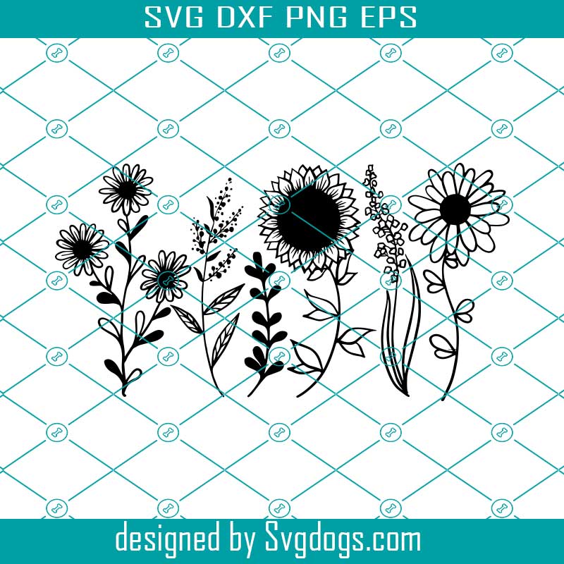 Download Flower Svg Design Flower Svg Wildflower Svg Files For Cricut Digital Download Svgdogs