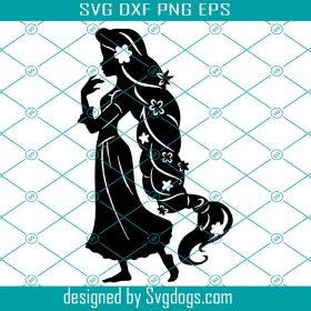 Rapunzel SVG, Disney svg, Tangled SVG, Clip art Silhouette Digital File ...