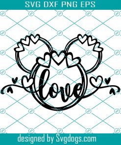 Love Heart Svg, Disney Svg, Valentine’s Day Svg, Disney Christmas Svg