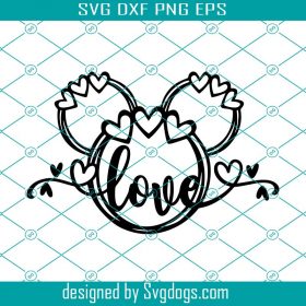 Love Heart Svg, Disney Svg, Valentine's Day Svg, Disney Christmas Svg