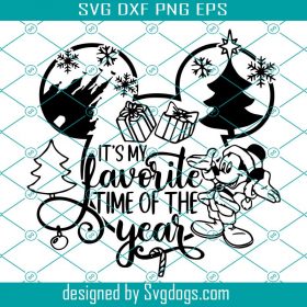 Merry Christmas Svg, inspired by Disney svg, Its my favorite time of ...