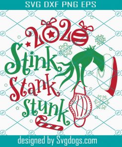 2020 Stink Stank Stunk Svg, Circle Tile Ornament Christmas 2020 Svg, Christmas Svg, Grinch Fingers Svg