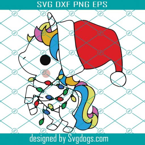 Unicorn Santa Christmas Svg, Christmas Svg, Santa Svg, Unicorn Svg, Unicorn Christmas Svg