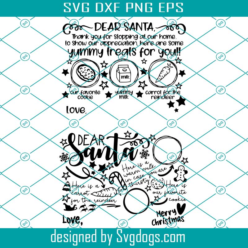 Download Dear Santa Tray Svg Bundle Christmas Svg Cookies Svg Santa Svg Svgdogs