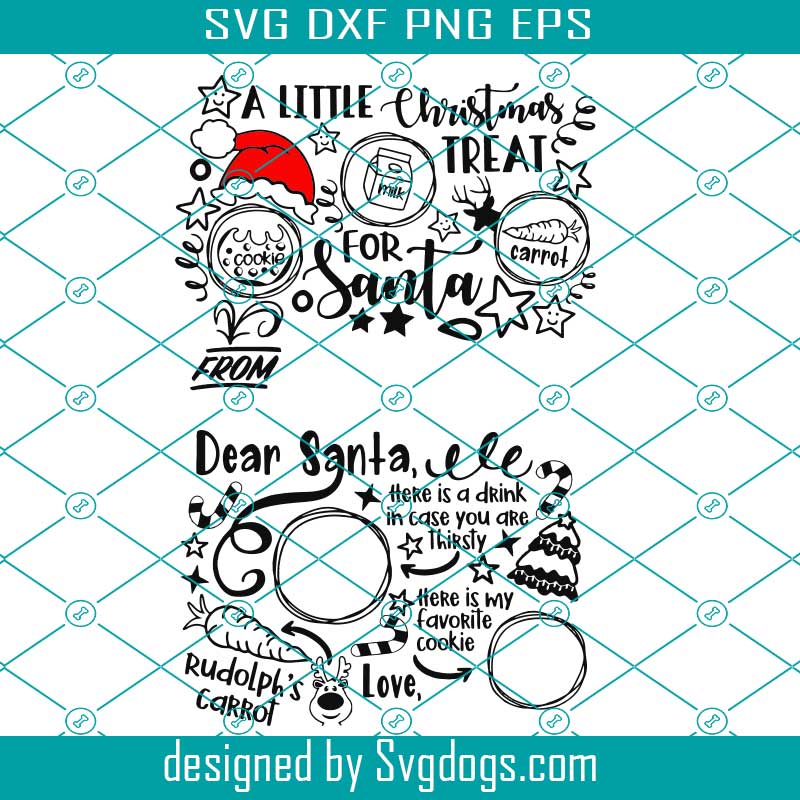 Dear Santa SVG, Milk and Cookies Svg, Reindeer Svg ,Santa SVG,Cookies ...