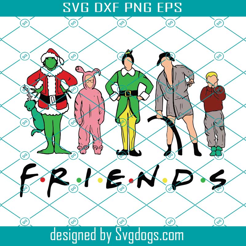 Download Christmas Movie Friends Svg Friends Christmas Png Characters Friends Merry Friendsmas Svg Christmas Svg Svgdogs