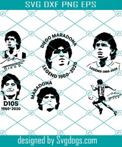 Maradona Svg, RIP Maradona Svg, Futbol Svg, Maradona Soccer Svg, Soccer Monogram svg, Cut Files for Cricut
