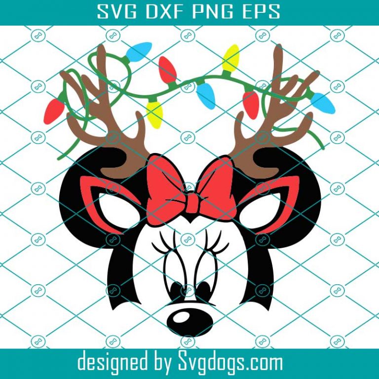 Disney Christmas svg, Reindeer svg, Minnie Mouse Ears Bow svg, SVG