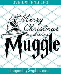 Harry Potter Christmas Svg , Harry Potter Svg, Potter christmas svg ,potter svg ,christmas svg, Merry Christmas My darling muggle svg