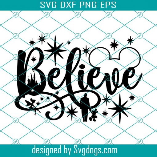 Believe in Magic svg, Mickey mouse svg, Mickey Head svg