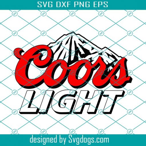 Coors Light Beer Logo SVG, Editable Colorable Printable SVG, Beer Logo Svg