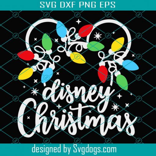 Disney Christmas Svg, Xmas Lights Mickey Svg, Christmas Trip Svg