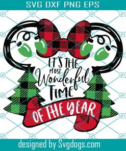 Its the Most Wonderful Time Of The Year Svg, Snowman Svg, Buffalo Plaid Svg, Merry Christmas Svg