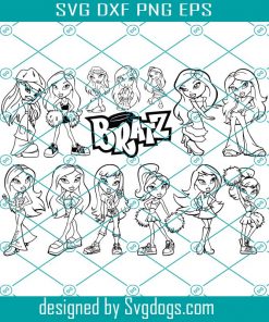 Bratz Vector Pack , Bratz SVG, Bratz Doll Design, Bratz Silhouette, Bratz Cricut SVG Cutting Files