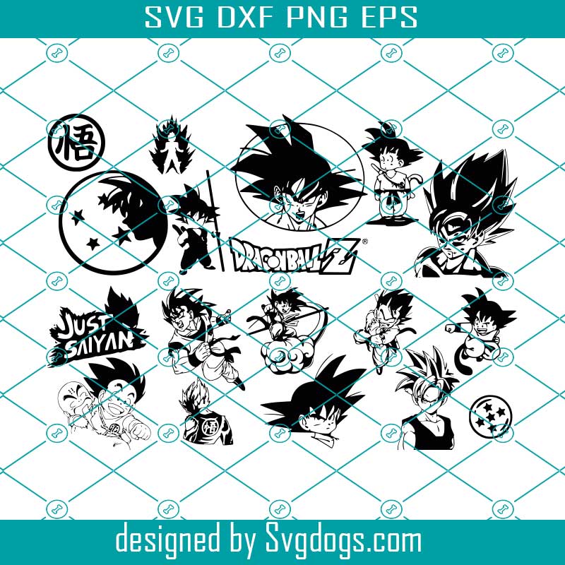 Dragon Ball Z Svg, Dxf, Eps, Png, Clipart, Silhouette and Cutfiles #3