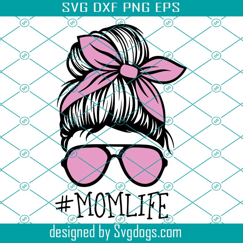 Layered Mom Skull Svg Messy Bun Svg Skull Svg Mom Life Svg Momlife Skull Svg Svg Files For Cricut Silhouette Cameo Cutting Files Svgdogs