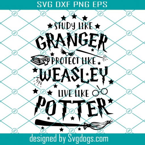 Study Like Granger Svg, Harry Potter svg , Wizard svg