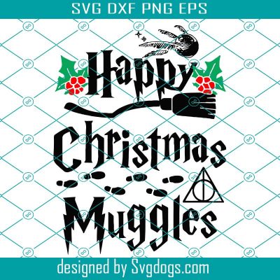 Happy Christmas Muggles Svg, Harry Potter Svg, Muggles Svg, Christmas Svg