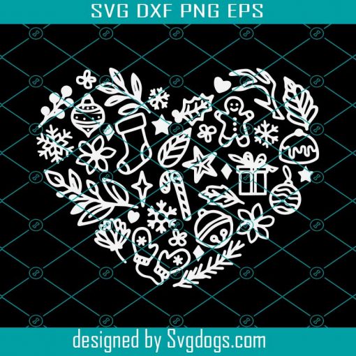 Christmas Svg, Heart Svg, Christmas Shirt Svg, Heart Christmas Svg