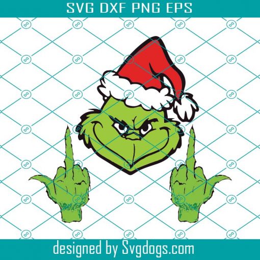 Grinch Giving the Finger Svg, Chirtmas Svg, Grinch Svg