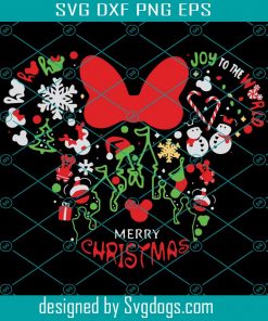 Hohoho Merry Christmas SVG, Hohoho Svg, Mickey Christmas Svg, Minie Christmas Svg, Santa Hat Christmas