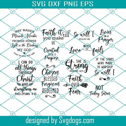 Christian Bundle Svg, Scripture Bundle, Instant Download, Bible Verse Bundle, Cut Files for Cricut, Religious SVG, Jesus, God, Faith Svg