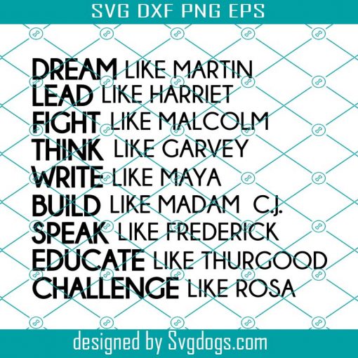 Dream Like Martin Svg, Black Lives Matter Svg