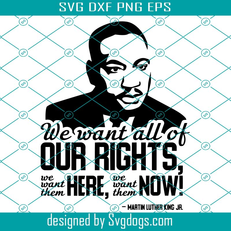 Martin Luther King MLK svg epx dxf png digital files cricut silhouette
