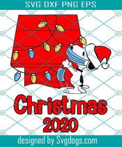 Christmas 2020 SVG, Snoopy Home Christmas SVG, Snoopy Mask Christmas Svg, Snoopy Santa Christmas Svg