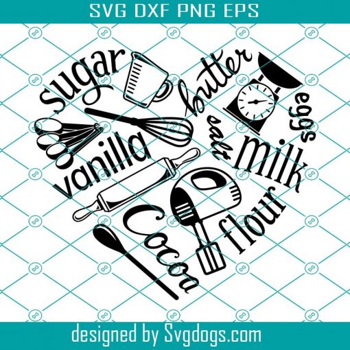 I Love Baking Svg, Baking Svg, Pastry Svg, Cut File Svg