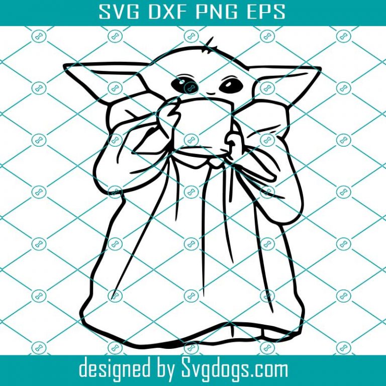 Download Baby Yoda Cup Svg, Baby Yoda Coffee Clipart, Star Wars ...