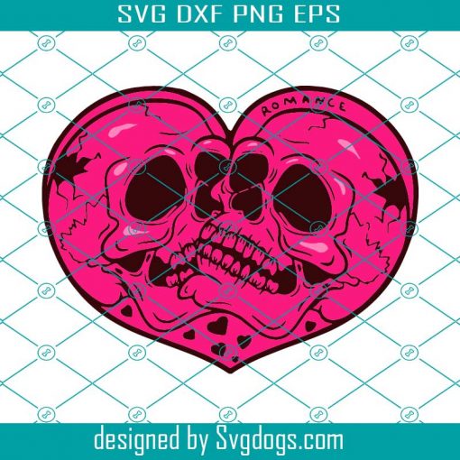 Couple Skulls Heart Svg, Valentine Svg, Couple Skull Svg, Skulls Svg, Skull Love Svg, Hearts Svg, Couple Love Svg, Couple Gifts Svg