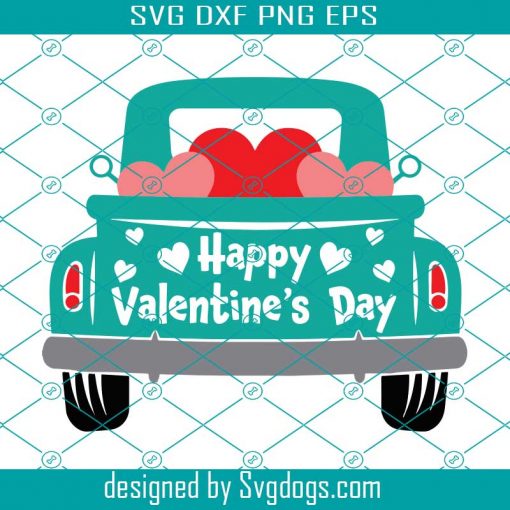 Happy Valentine Truck SVG, Valentine Svg, Truck Heart Svg, Valentines Day Svg, Farmhouse Svg, Country Svg, Love Svg, Heart Svg