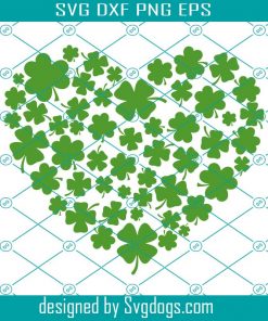 Heart of Shamrocks St Patrick’s Day SVG, St Patrick’s Day shirt, Clover Heart Svg