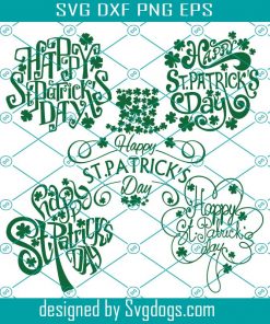 Happy St Patrick's Day Cuttable Design Svg, Bundle Patrick's Day Svg, St. Patrick's Day Svg