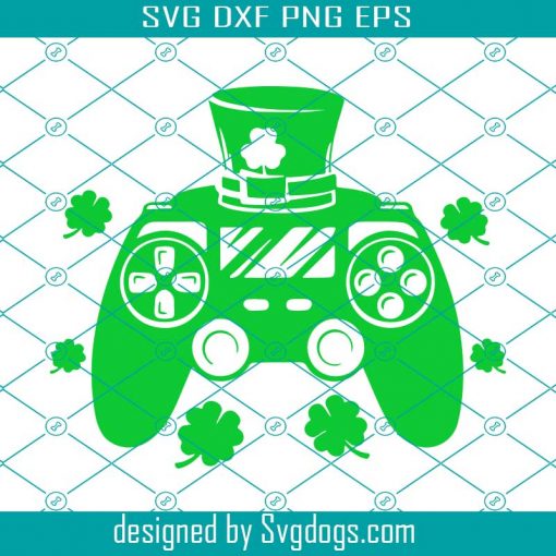 Video Game St Patricks Day Svg, Gamer Boys Svg, Game Controller Svg, Shamrock Svg, Patricks Day Svg