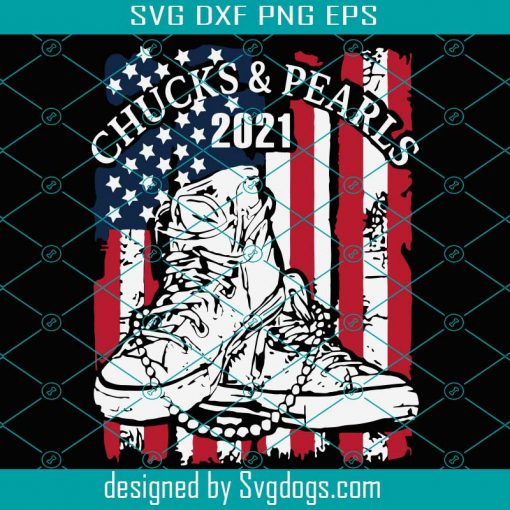 American Flag Chucks And Pearls 2021 Svg, Chucks And Pearls Svg, My Vice President Svg, Chucks And Pearls Png, American Flag Svg