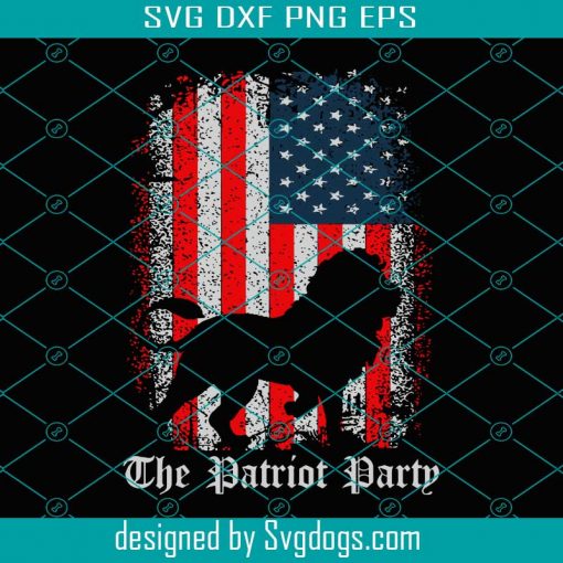 Patriot Party Lion Svg, Conservative Patriotic 4th Of July Svg, Lion Svg, Animal Svg